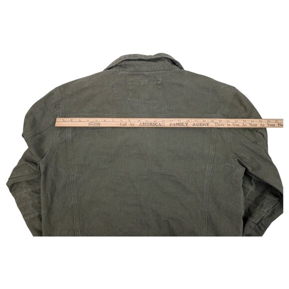 Vintage Men's Noiz Jeans Jacket Green Button Closure Size XXL - Picture 9 of 10